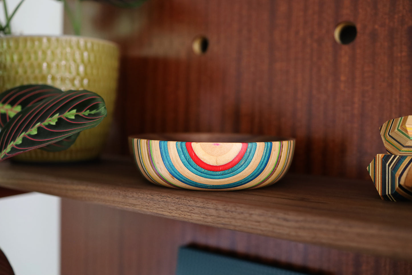 SKATEBOARD & WALNUT ART BOWL