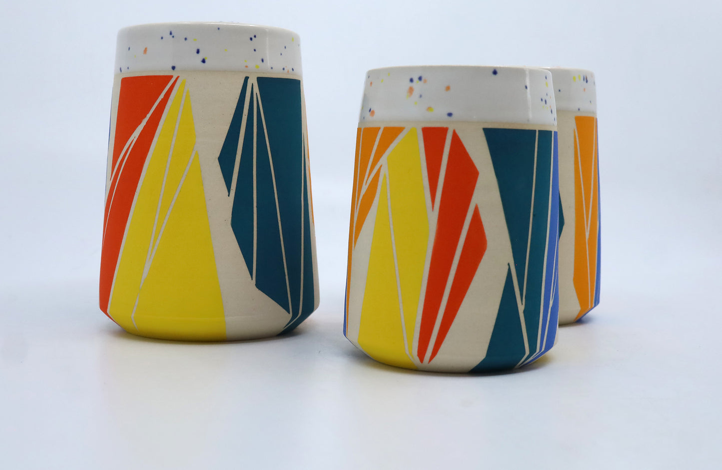 SET OF 3 SMALL CERAMIC VASES #18