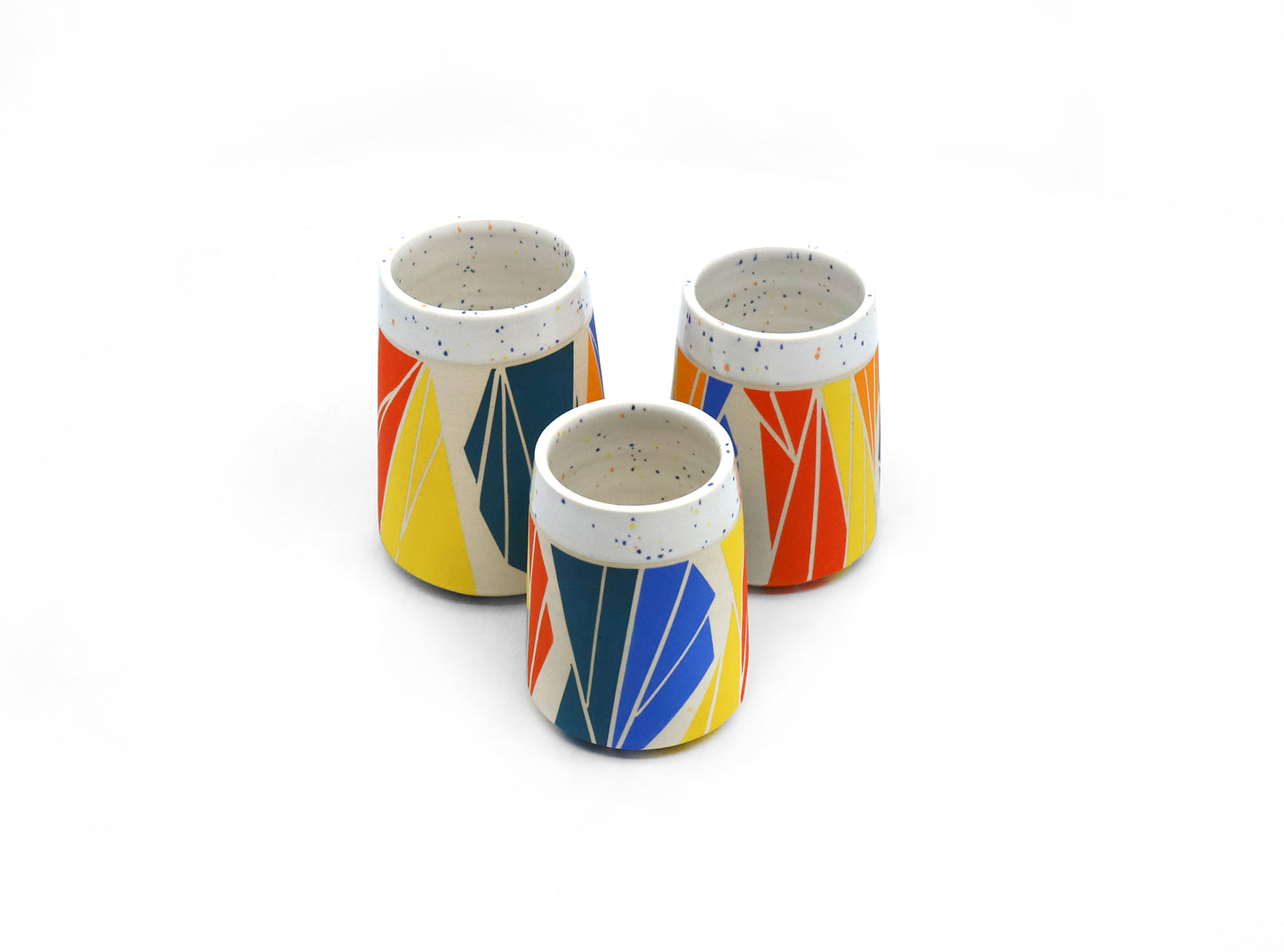 SET OF 3 SMALL CERAMIC VASES #18