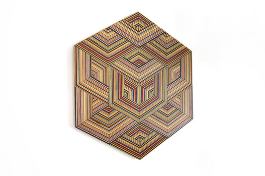 ‘WEAVE’ HEXAGON WALL ART