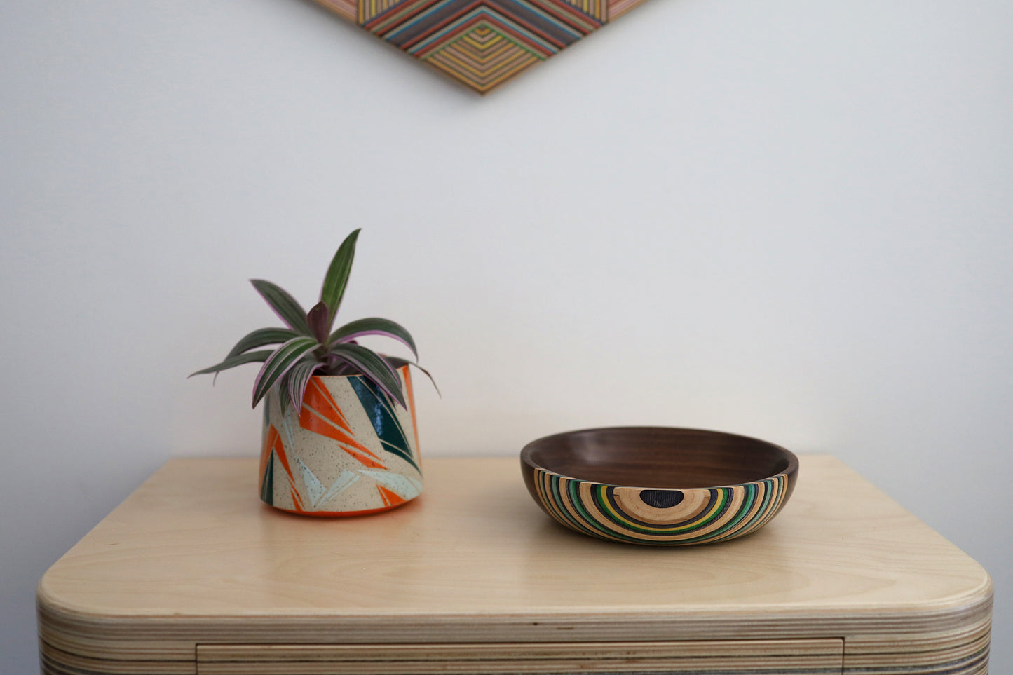 SKATEBOARD & WALNUT VALET DISH
