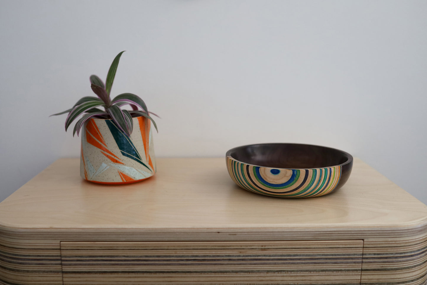 SKATEBOARD & WALNUT VALET DISH