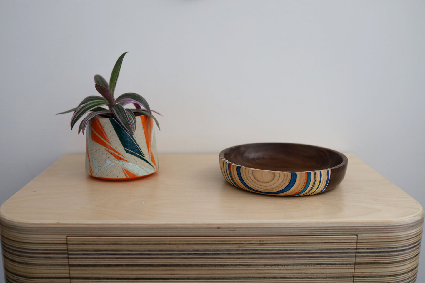 SKATEBOARD & WALNUT VALET DISH