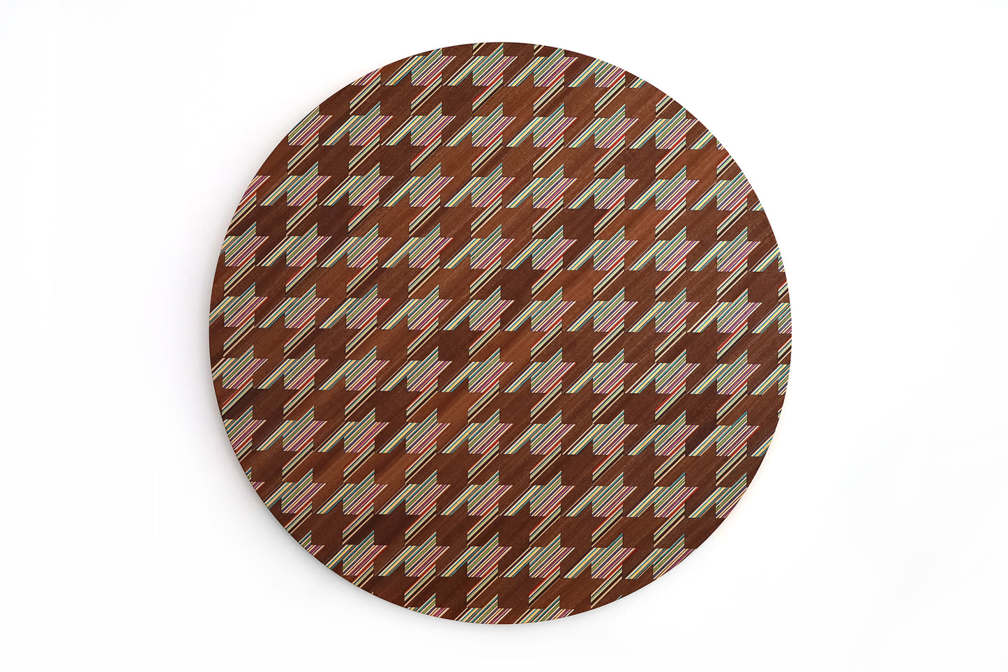 'HOUNDSTOOTH' CIRCULAR WALL ART