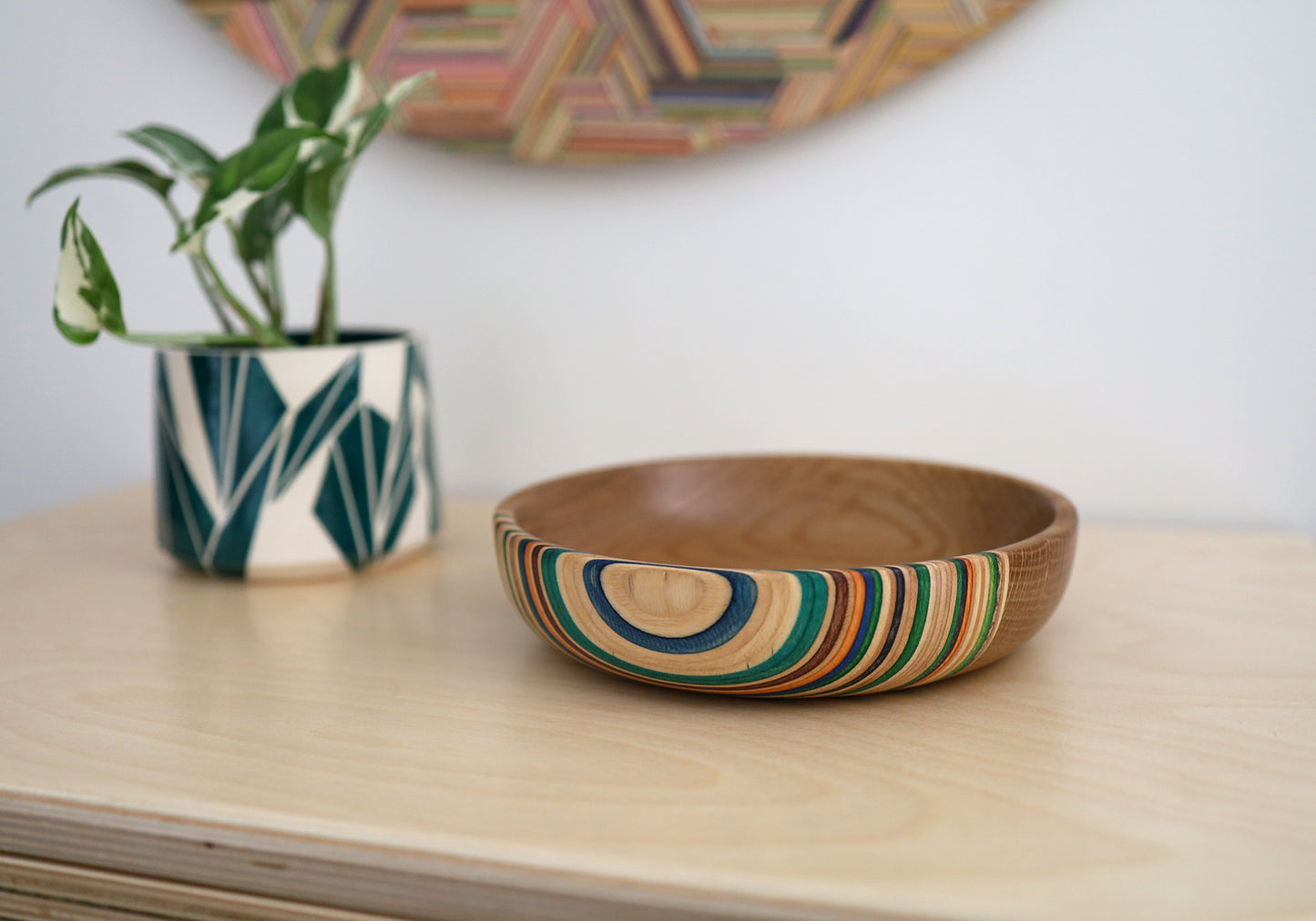 SKATEBOARD & OAK VALET DISH