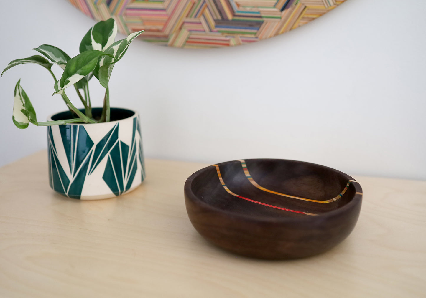 SKATEBOARD & WALNUT VALET DISH