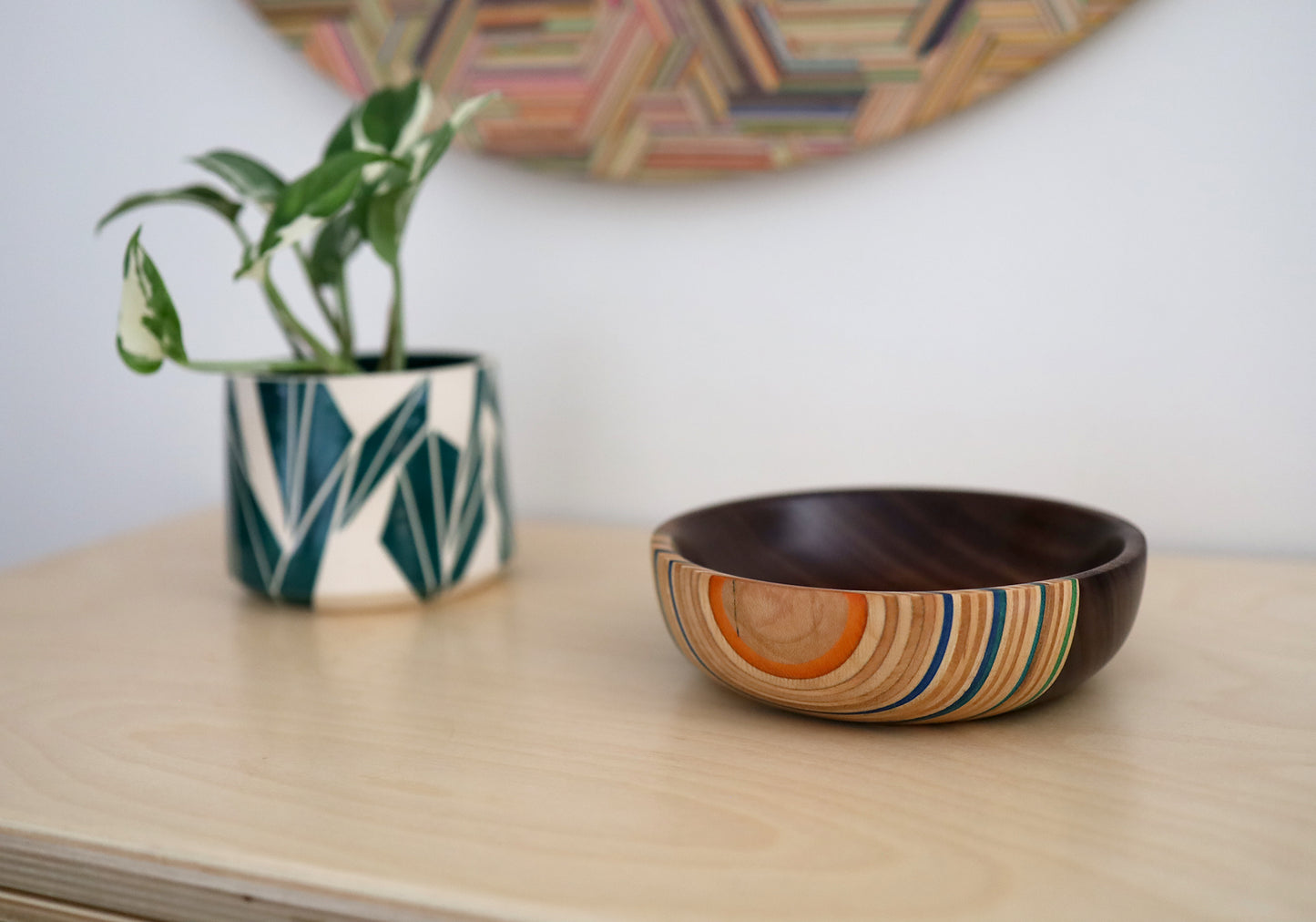SKATEBOARD & WALNUT VALET DISH