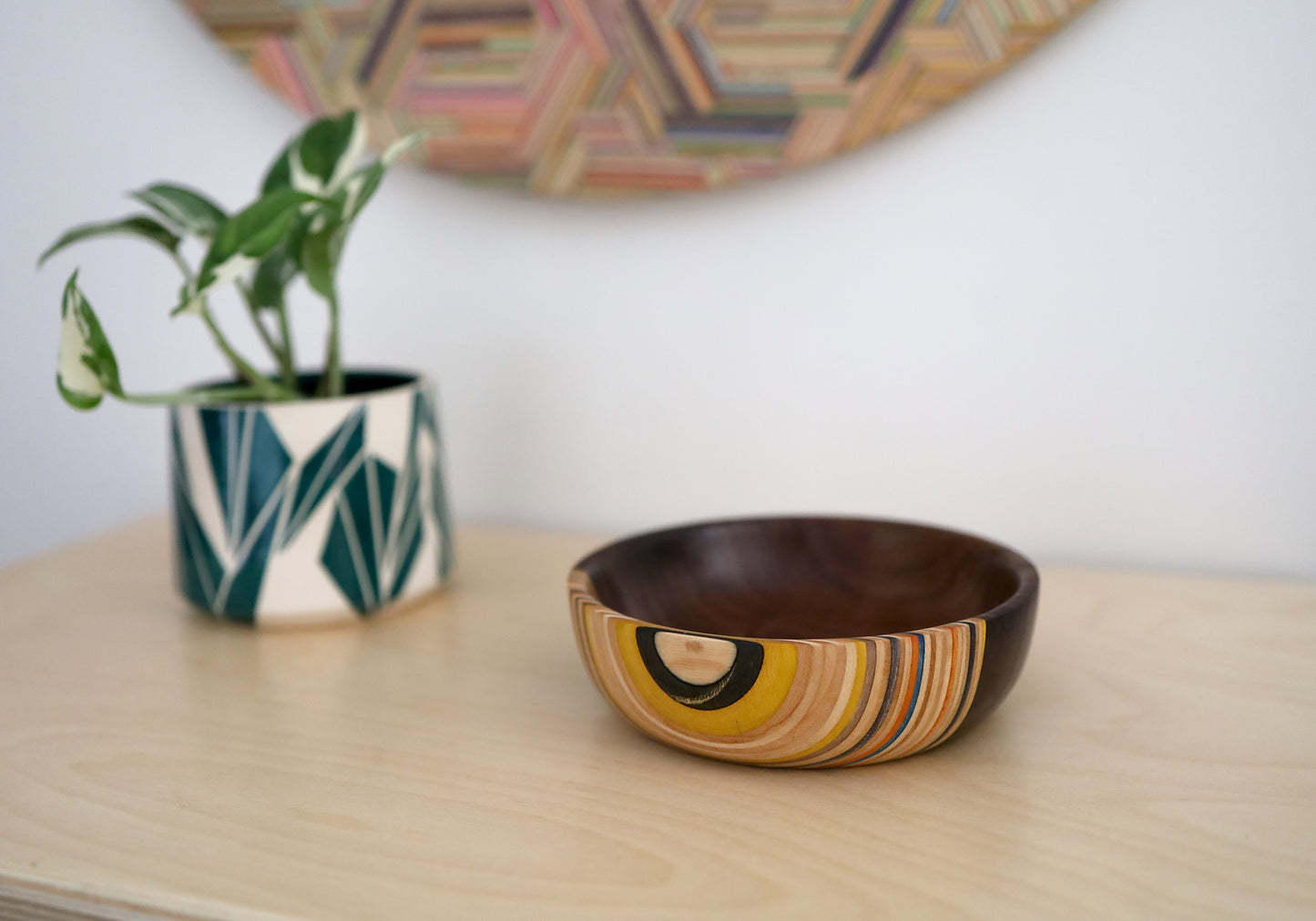 SKATEBOARD & WALNUT VALET DISH