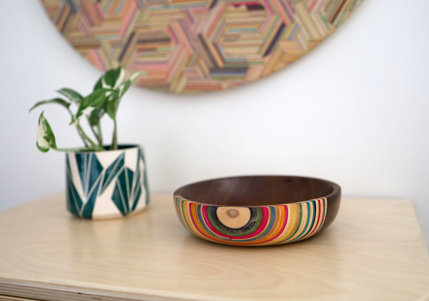 SKATEBOARD & WALNUT VALET DISH