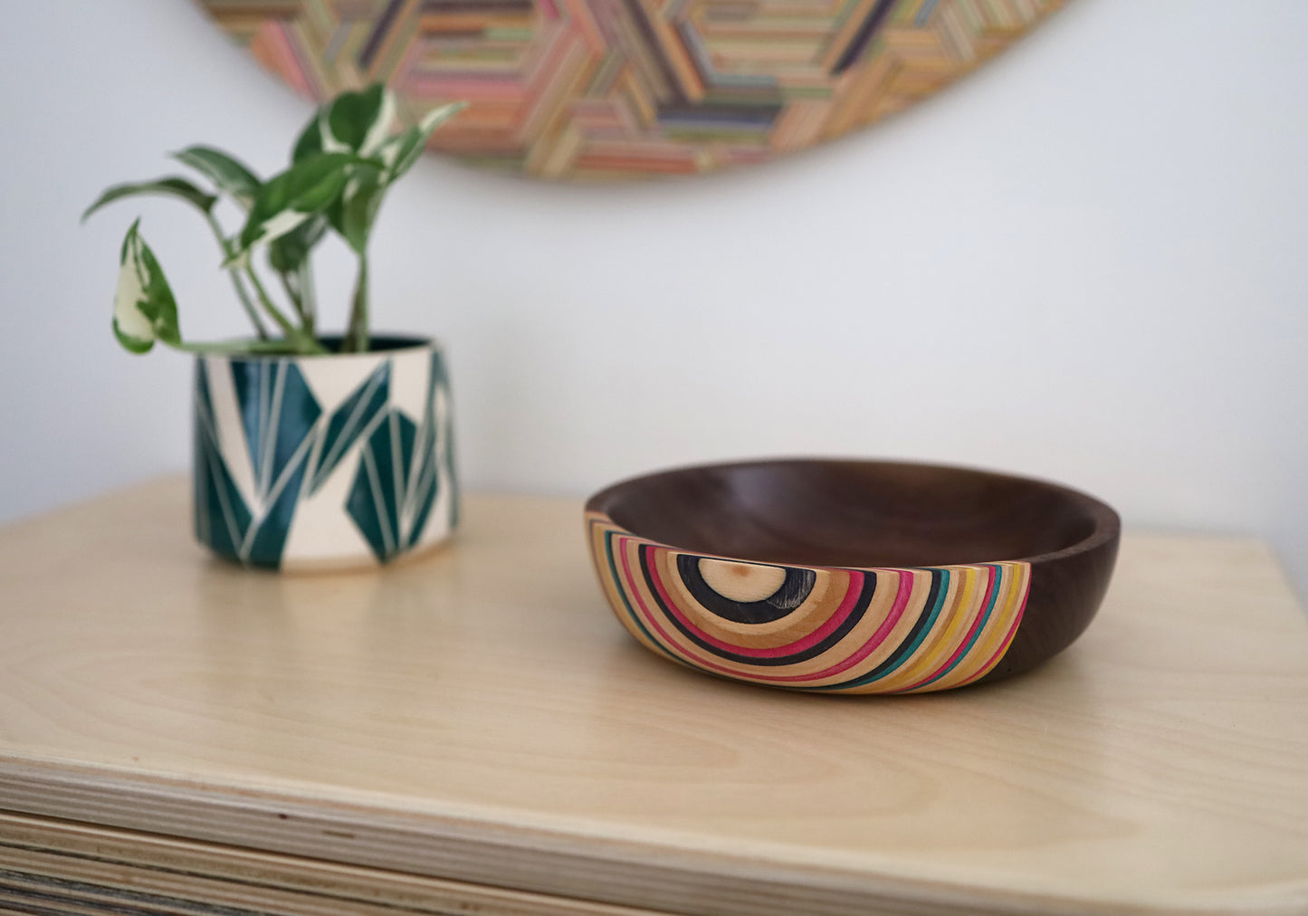 SKATEBOARD & WALNUT VALET DISH