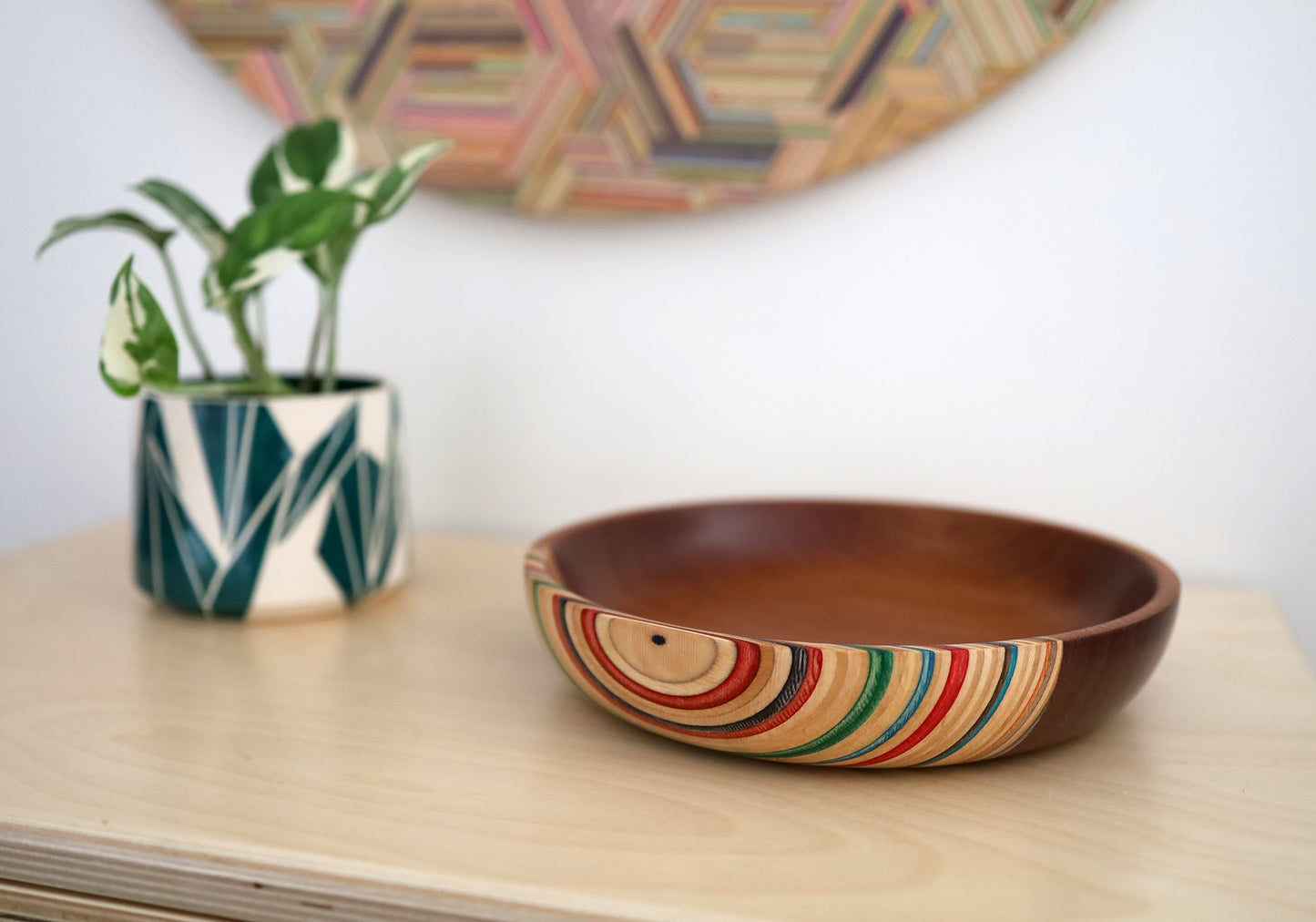 SKATEBOARD & SAPELE VALET DISH