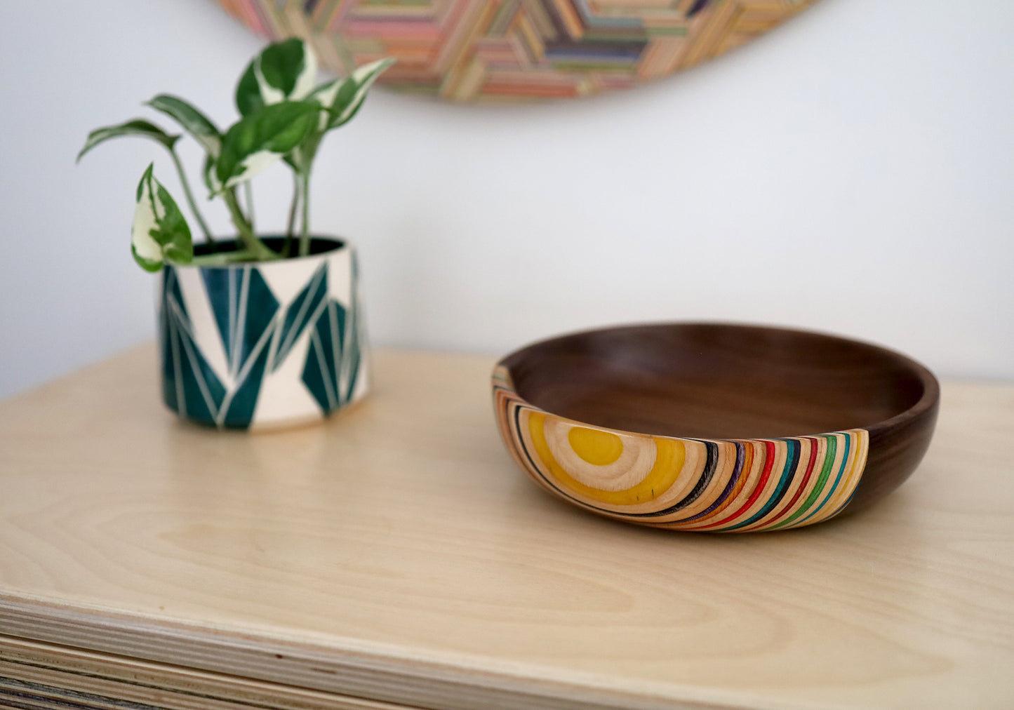 SKATEBOARD & WALNUT VALET DISH