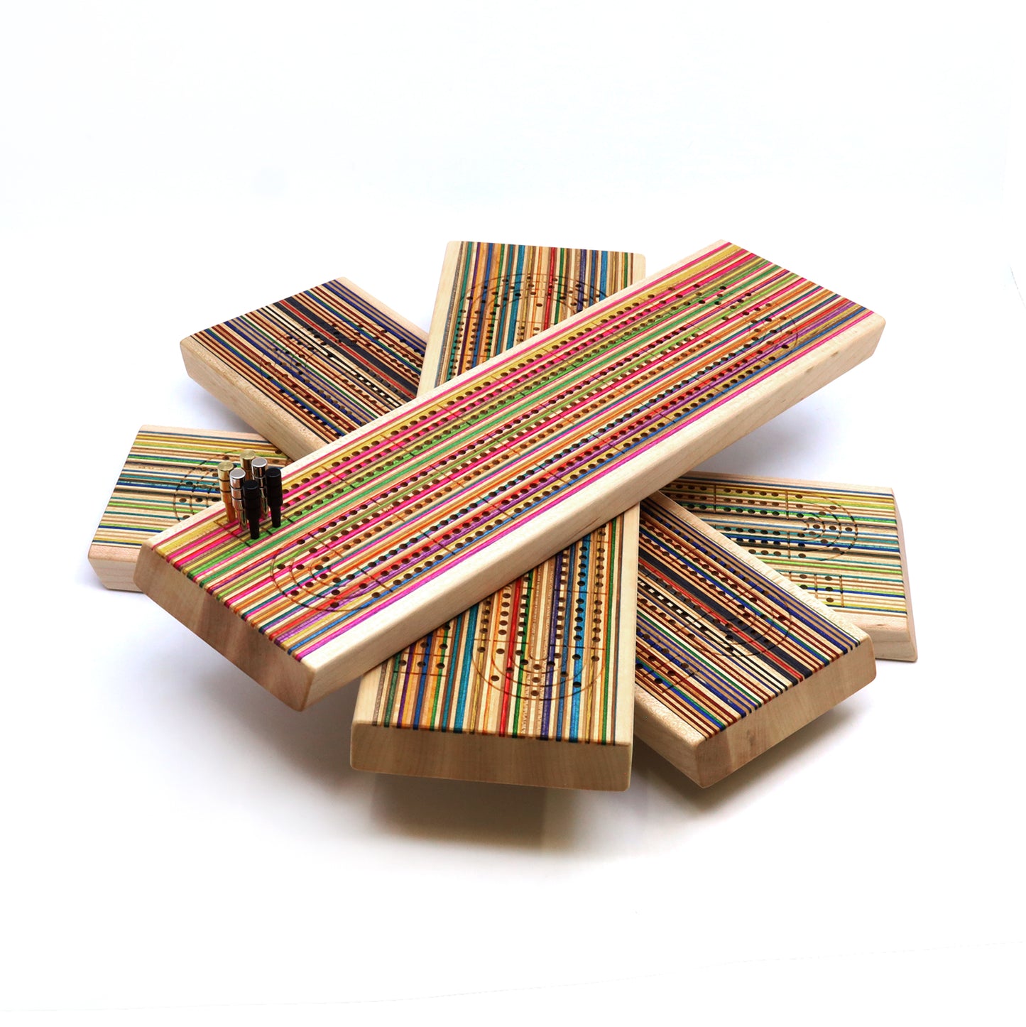 SKATEBOARD CRIBBAGE BOARD