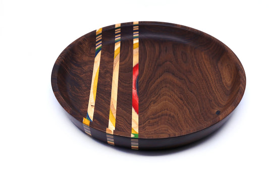 SKATEBOARD & WALNUT ART BOWL