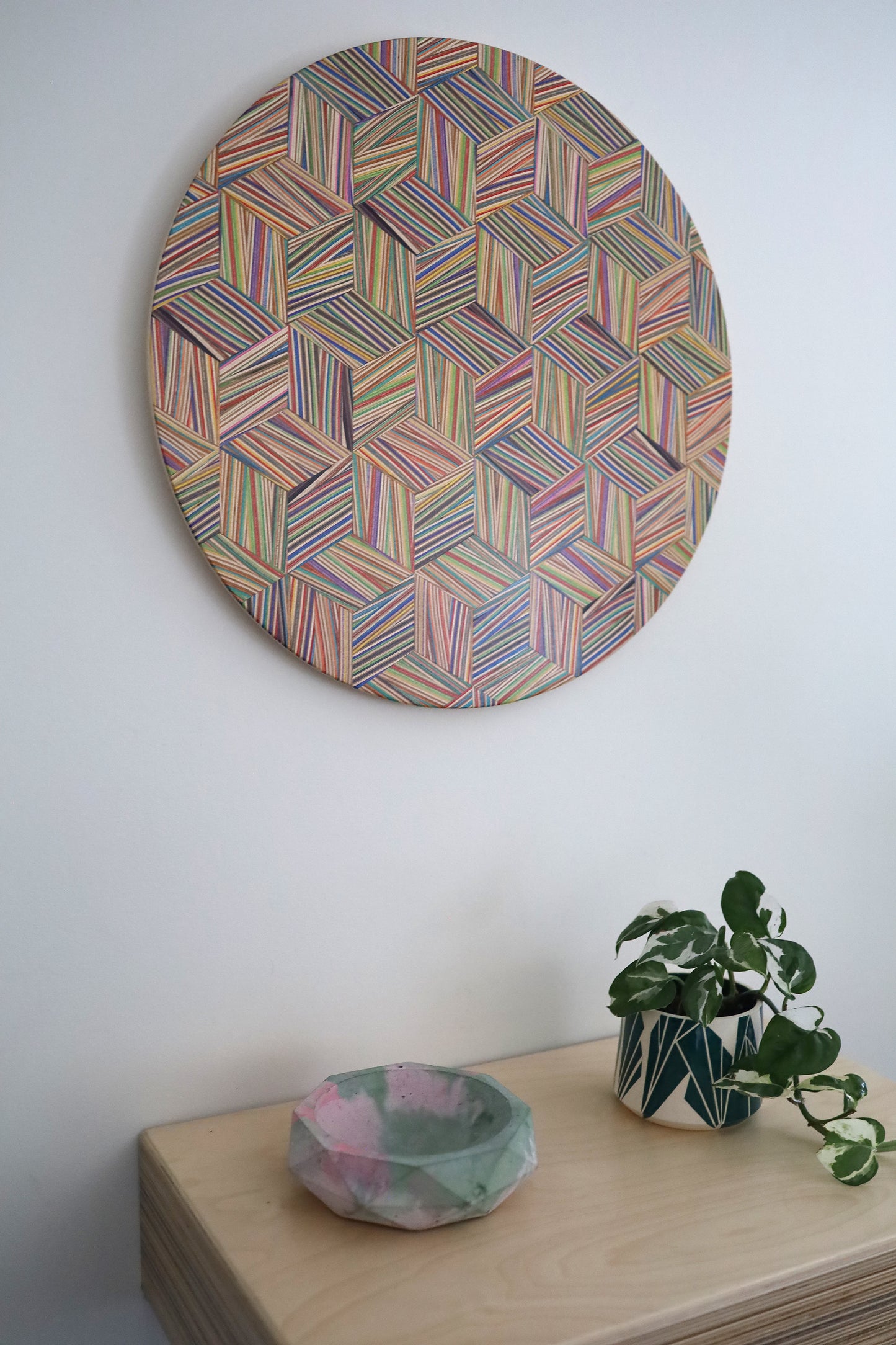 ZIGZAG CIRCULAR WALL ART