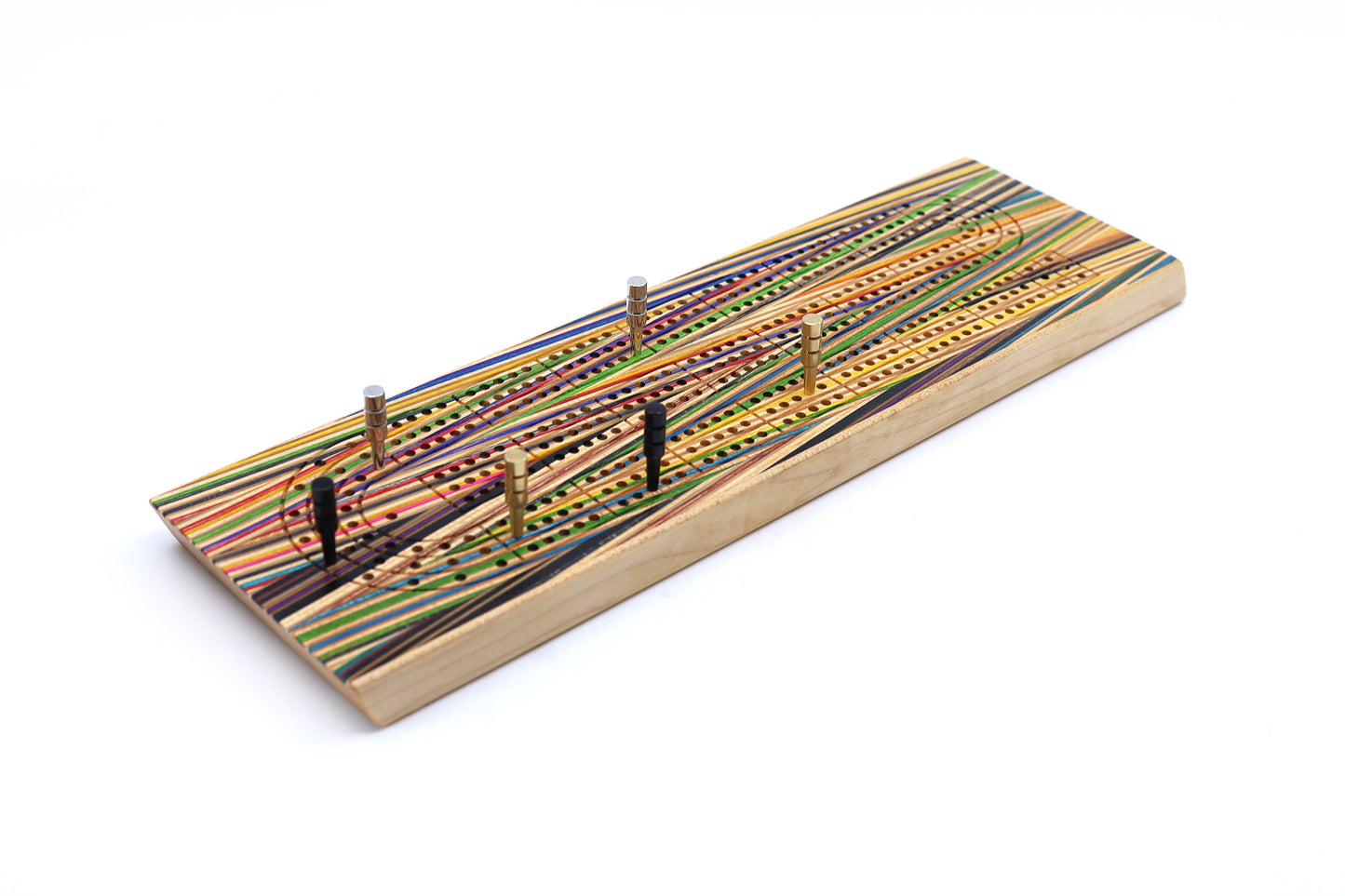 ZIGZAG SKATEBOARD CRIBBAGE BOARD