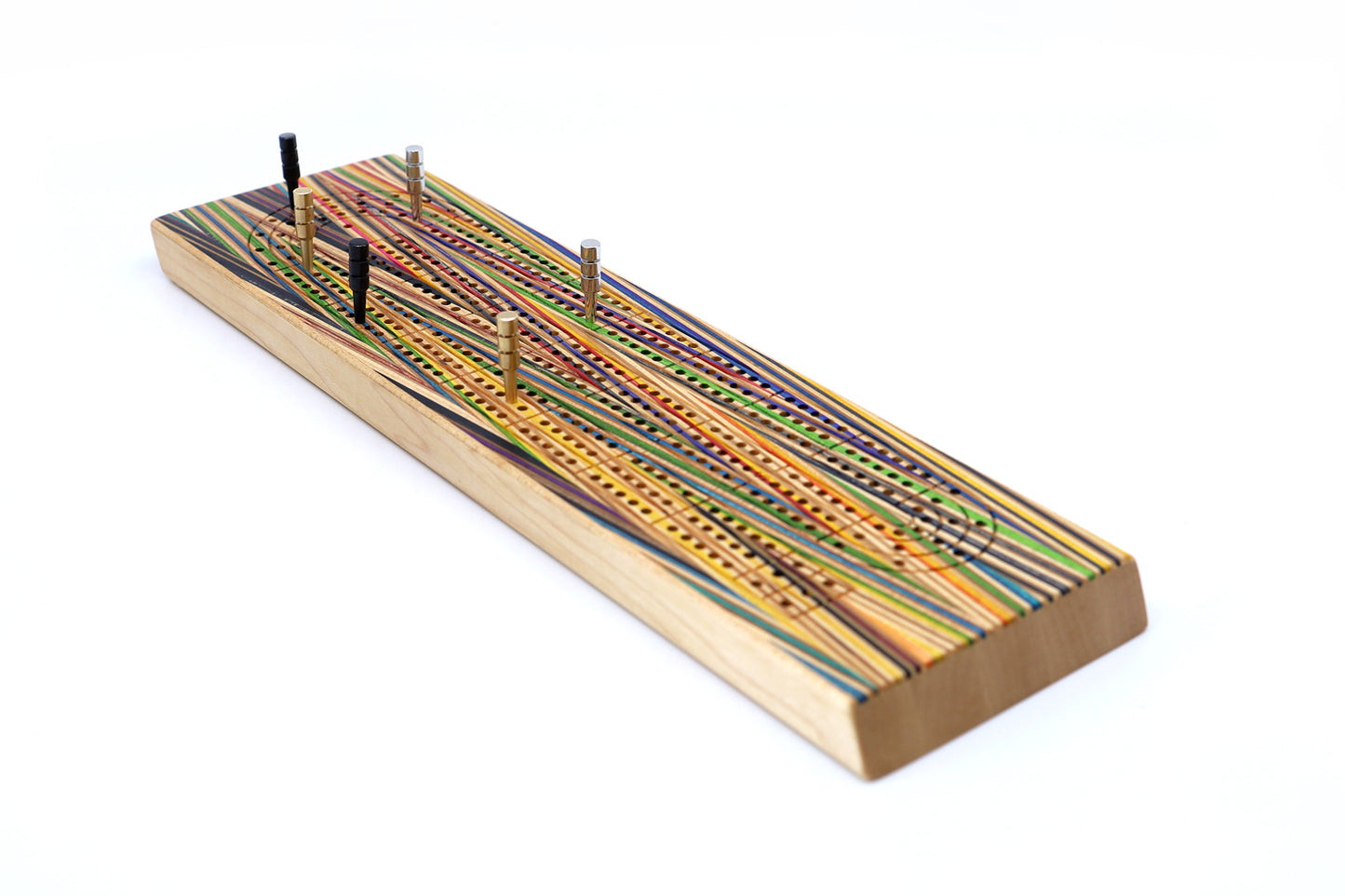 ZIGZAG SKATEBOARD CRIBBAGE BOARD