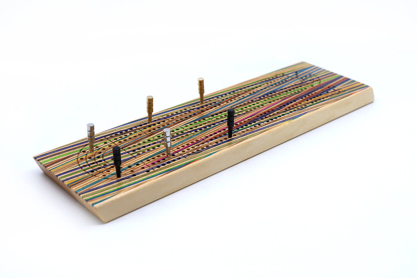 ZIGZAG SKATEBOARD CRIBBAGE BOARD