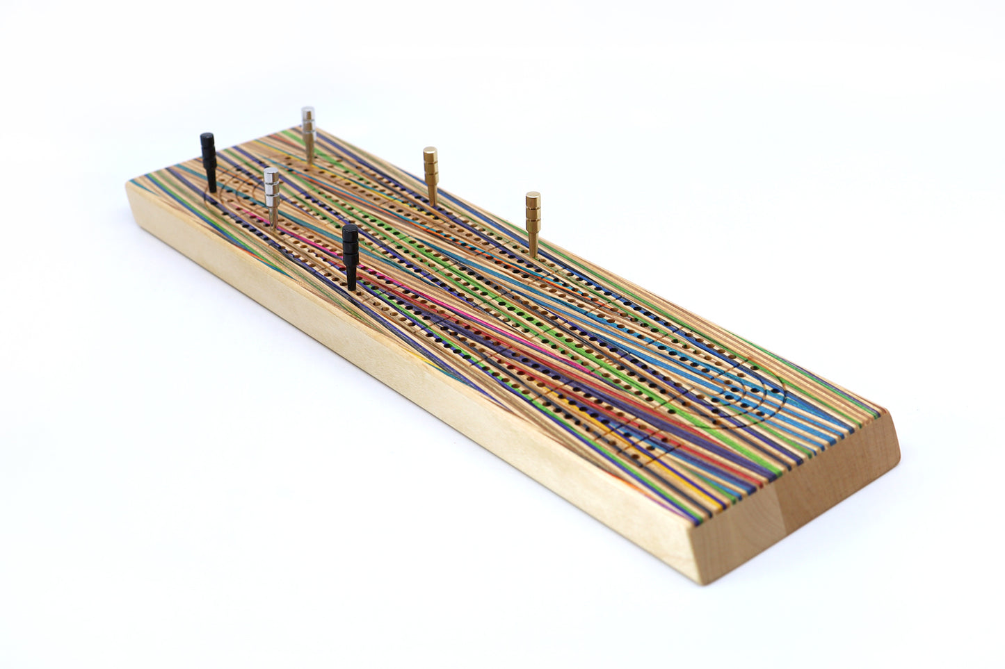 ZIGZAG SKATEBOARD CRIBBAGE BOARD