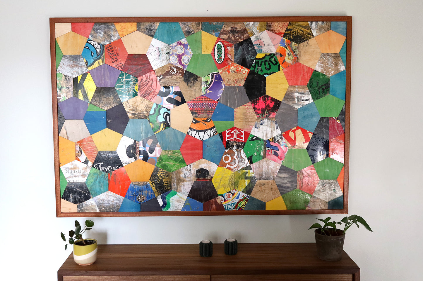 TURTLE SHELL MOSAIC WALL ART