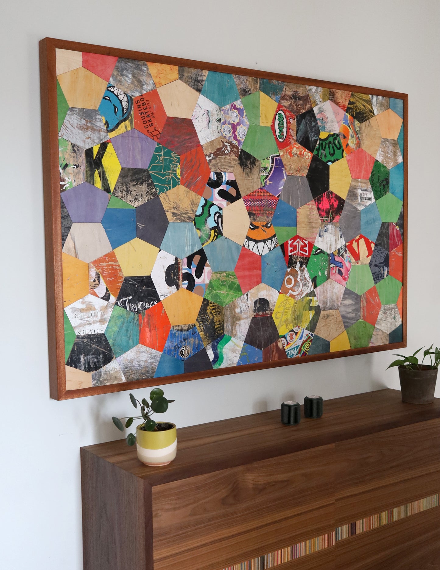 TURTLE SHELL MOSAIC WALL ART