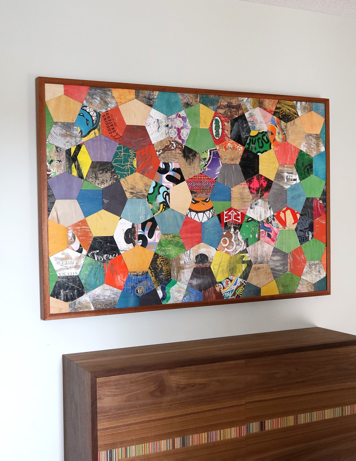 TURTLE SHELL MOSAIC WALL ART