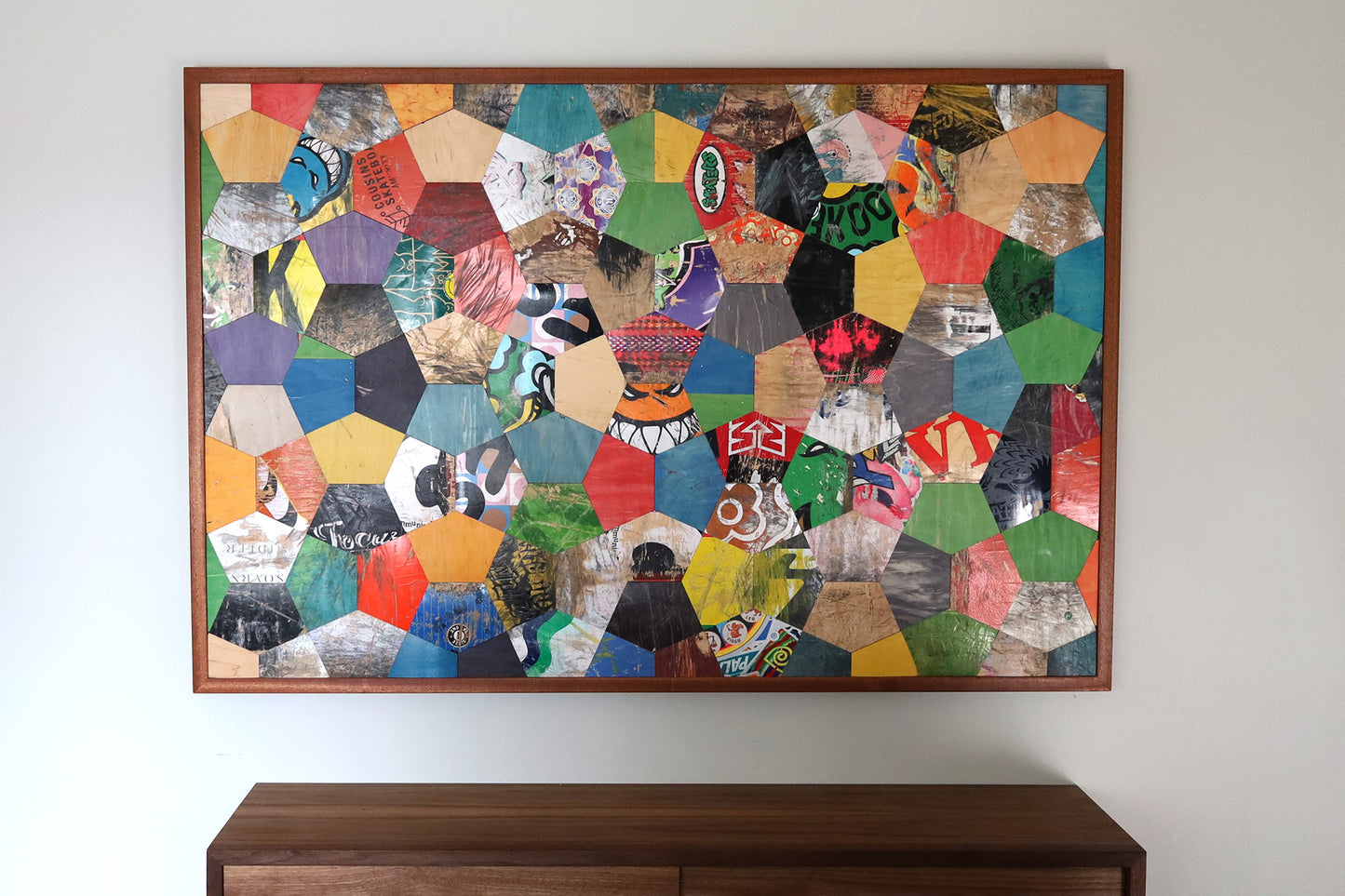 TURTLE SHELL MOSAIC WALL ART