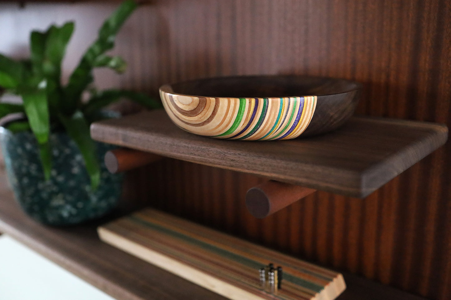 SKATEBOARD & WALNUT VALET DISH