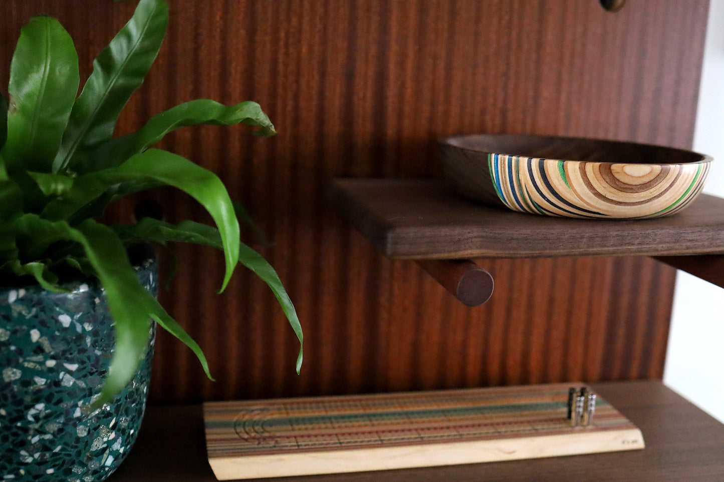 SKATEBOARD & WALNUT VALET DISH