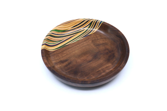 SKATEBOARD & WALNUT ART BOWL