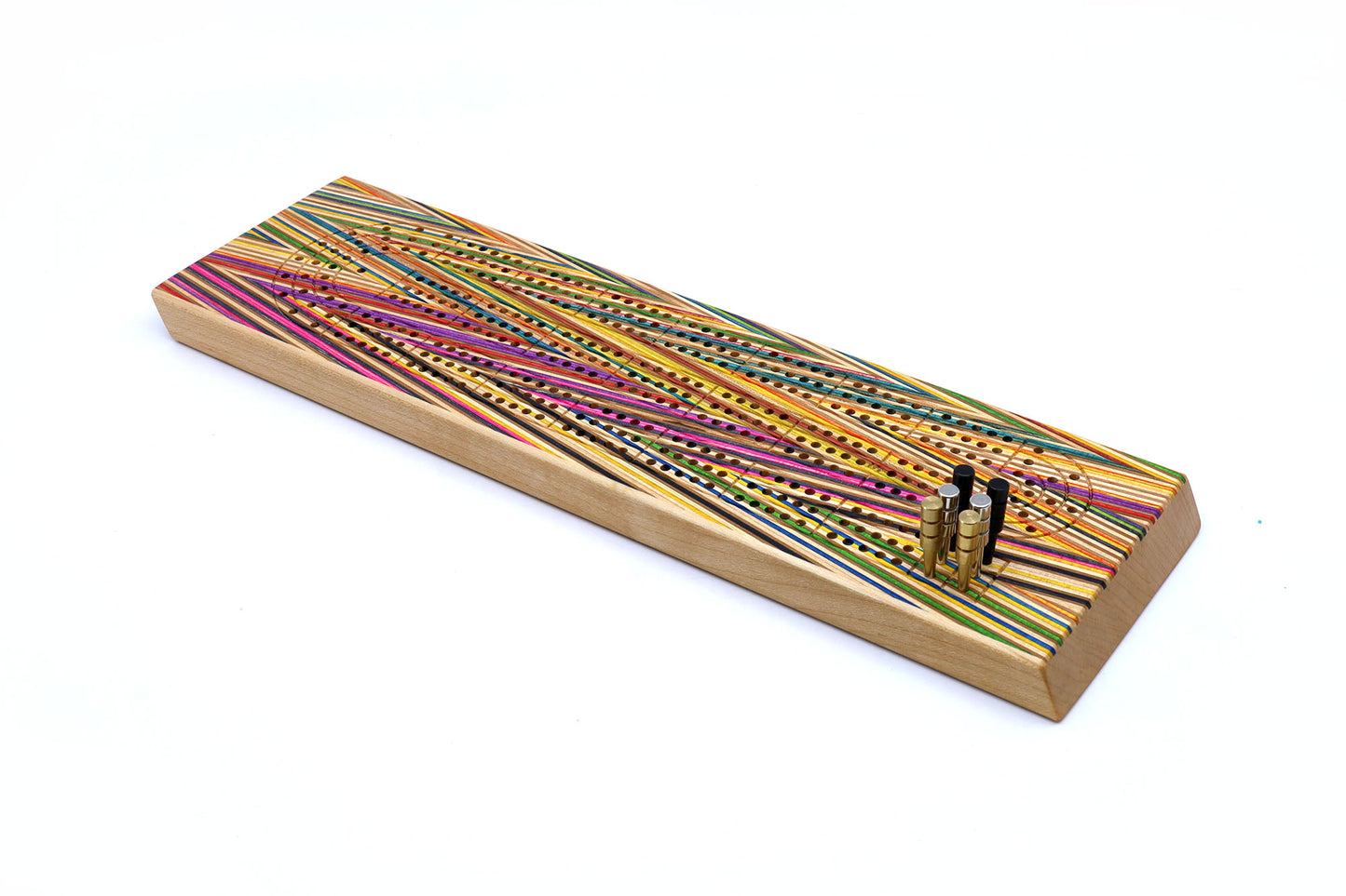 ZIGZAG SKATEBOARD CRIBBAGE BOARD