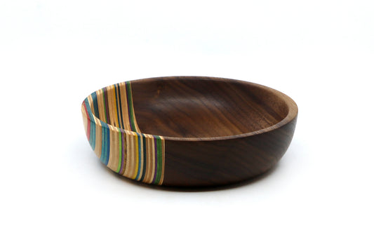 SKATEBOARD & WALNUT ART BOWL
