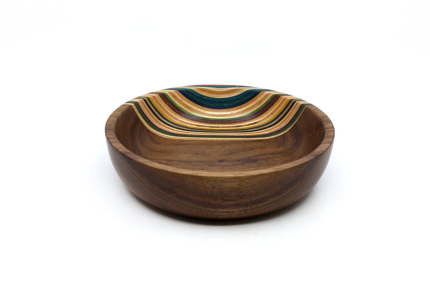 SKATEBOARD & WALNUT ART BOWL