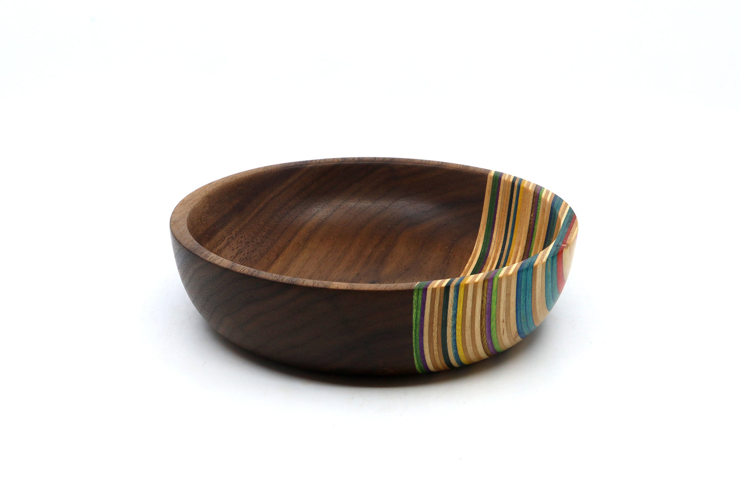 SKATEBOARD & WALNUT ART BOWL