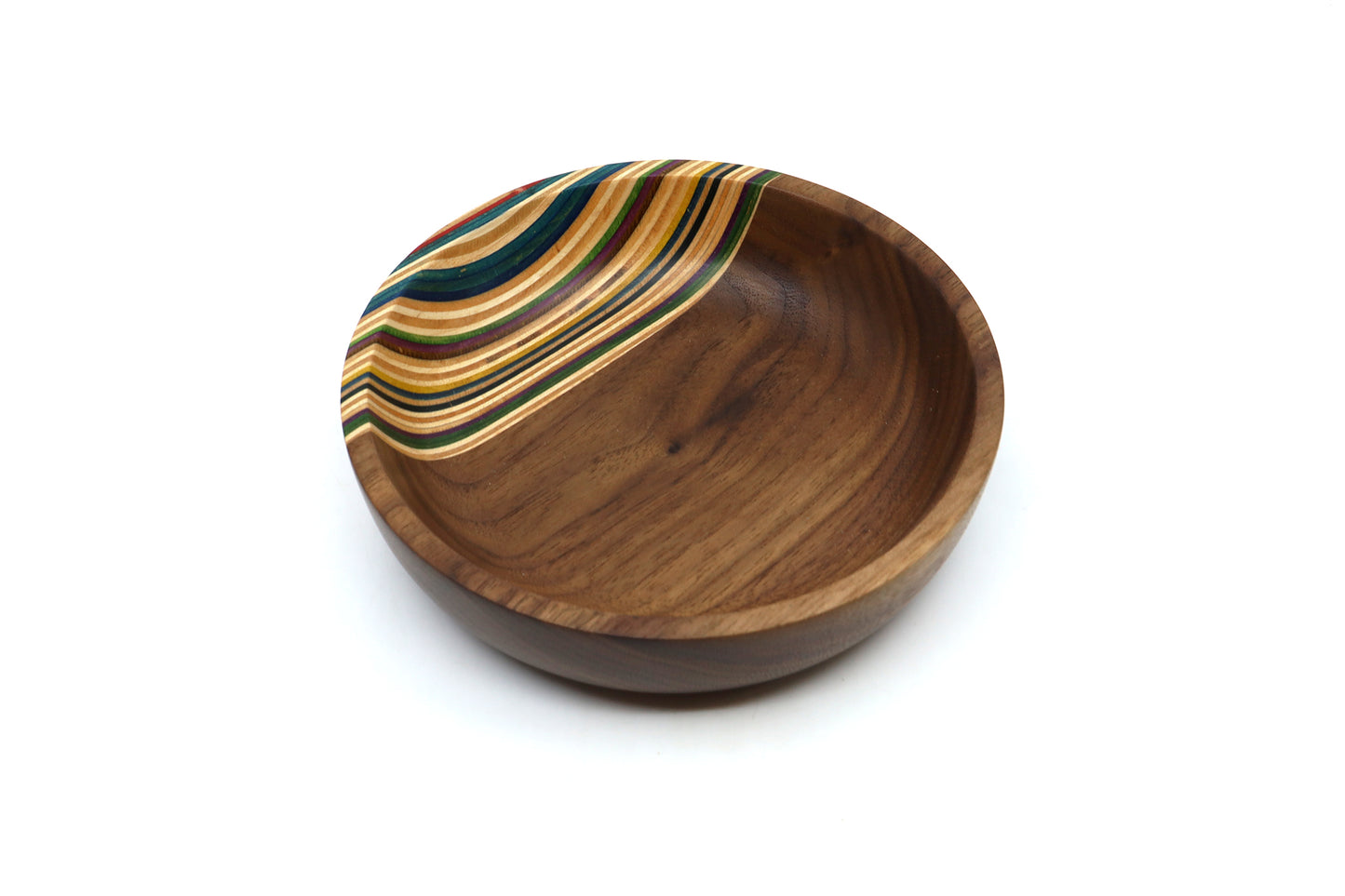 SKATEBOARD & WALNUT ART BOWL