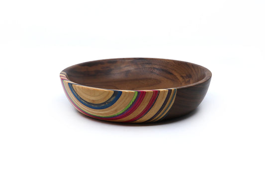 SKATEBOARD & WALNUT ART BOWL
