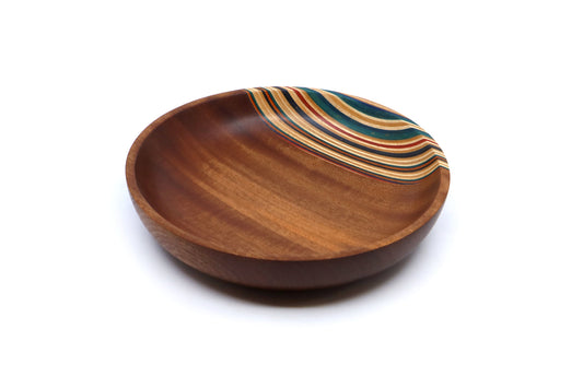 SKATEBOARD & WALNUT ART BOWL