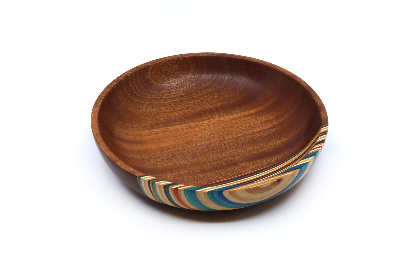 SKATEBOARD & WALNUT ART BOWL