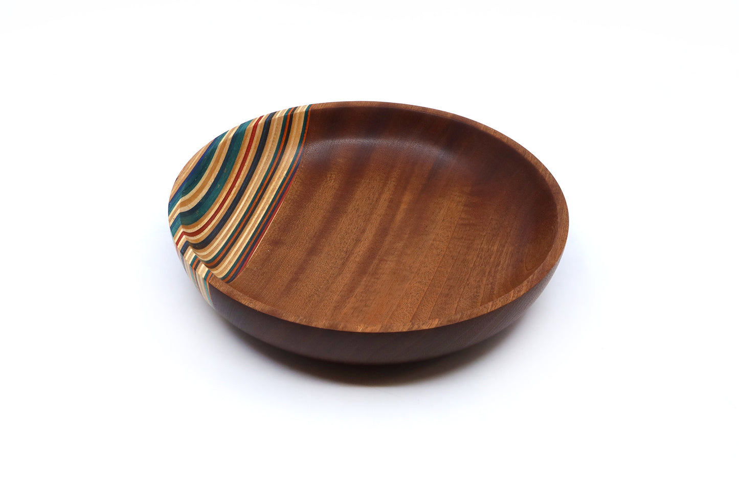 SKATEBOARD & WALNUT ART BOWL