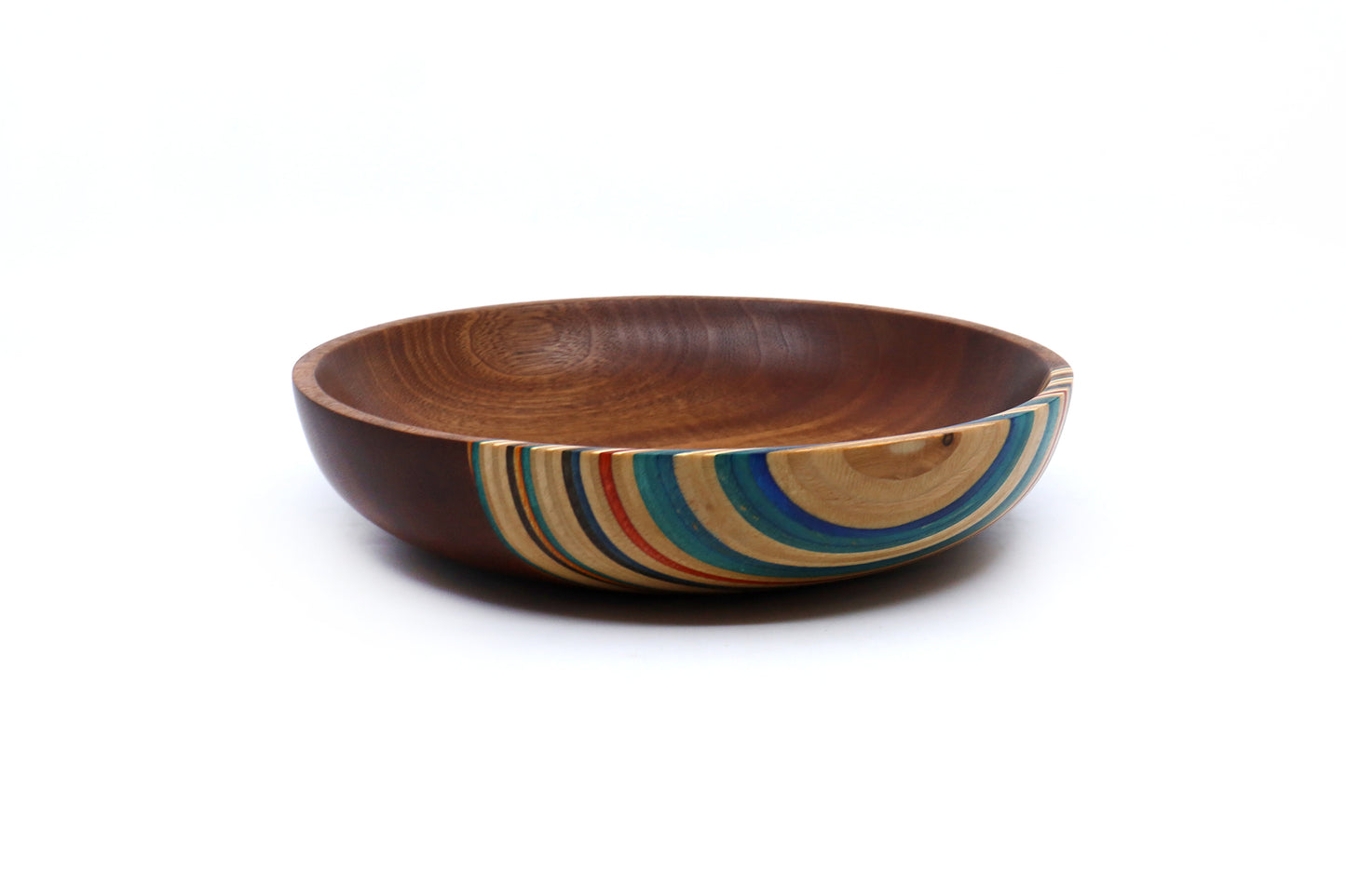 SKATEBOARD & WALNUT ART BOWL