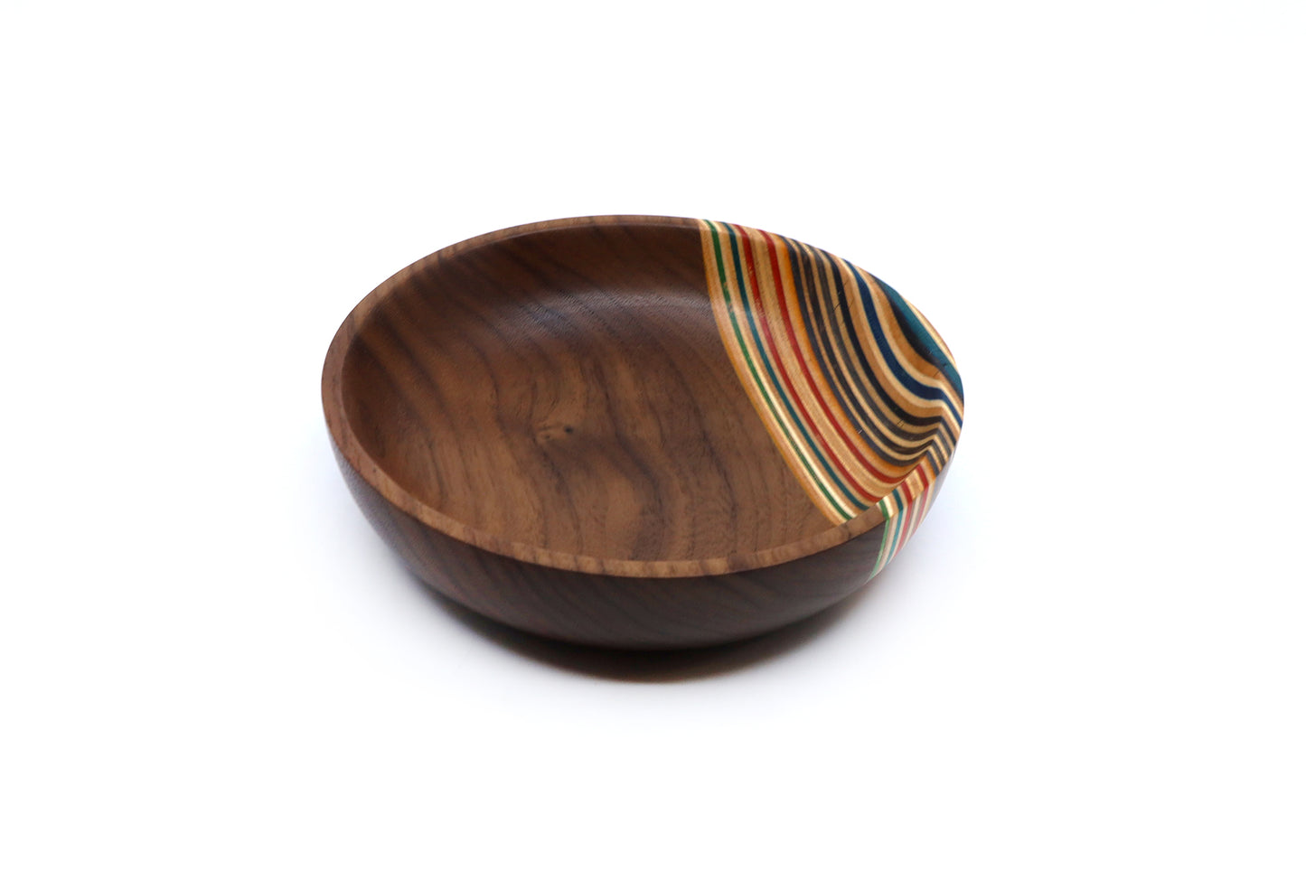 SKATEBOARD & WALNUT ART BOWL
