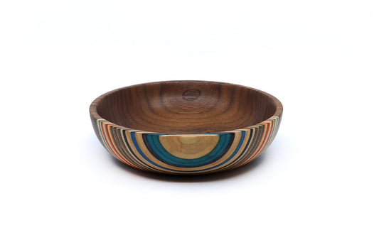 SKATEBOARD & WALNUT ART BOWL