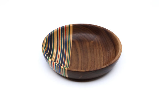 SKATEBOARD & WALNUT ART BOWL