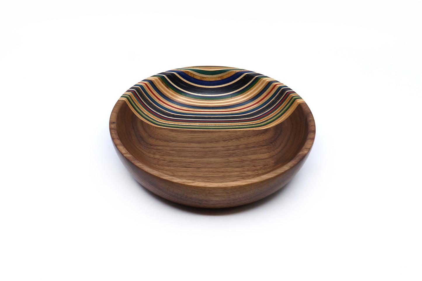 SKATEBOARD & WALNUT ART BOWL