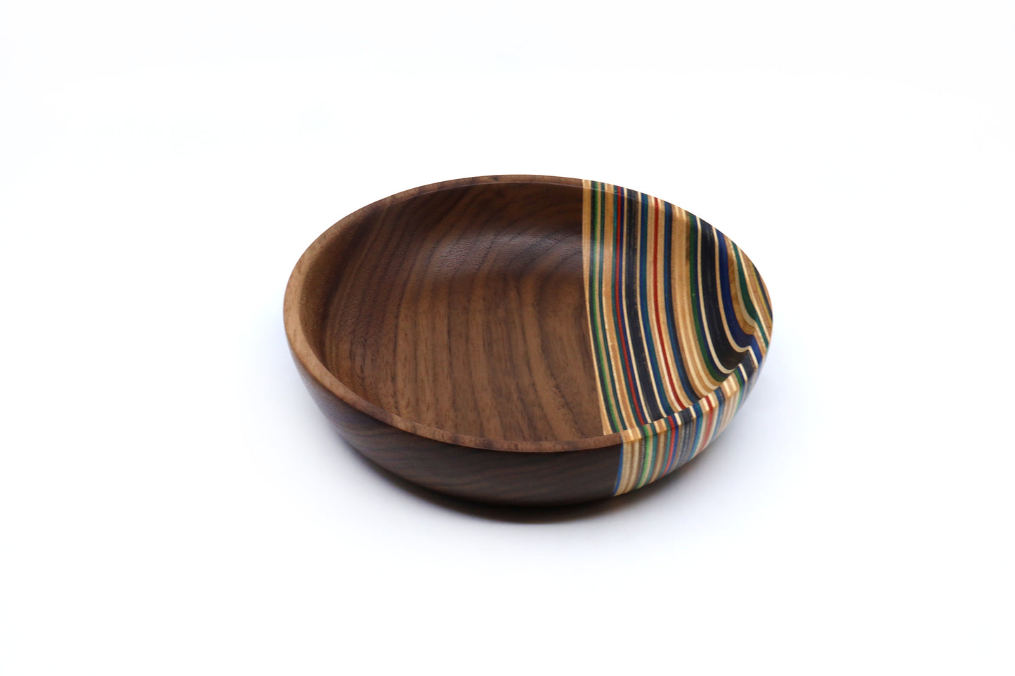 SKATEBOARD & WALNUT ART BOWL