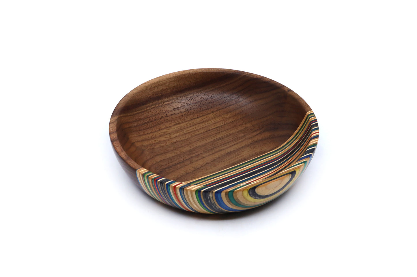 SKATEBOARD & WALNUT ART BOWL