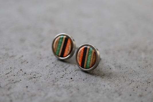 LARGE ROUND STUD EARRINGS