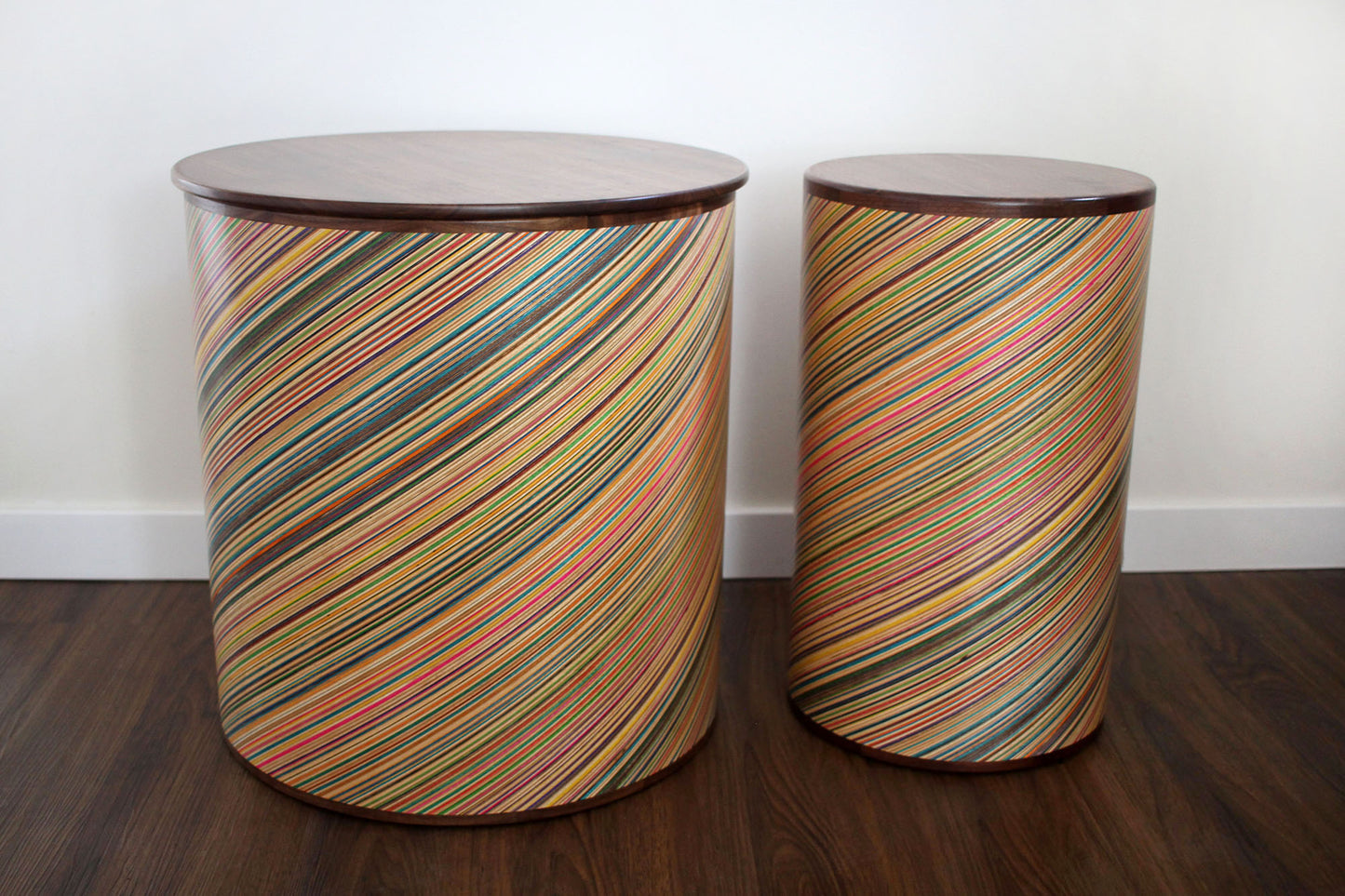 'ROUND BOIS' END TABLE SET