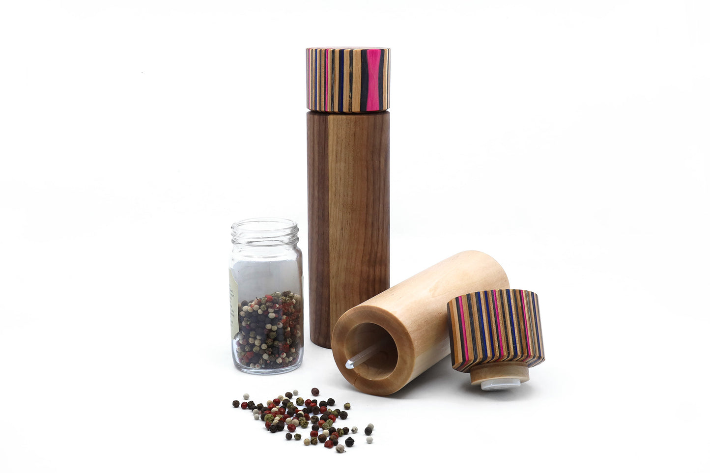 SKATEBOARD SALT & PEPPER MILL SET