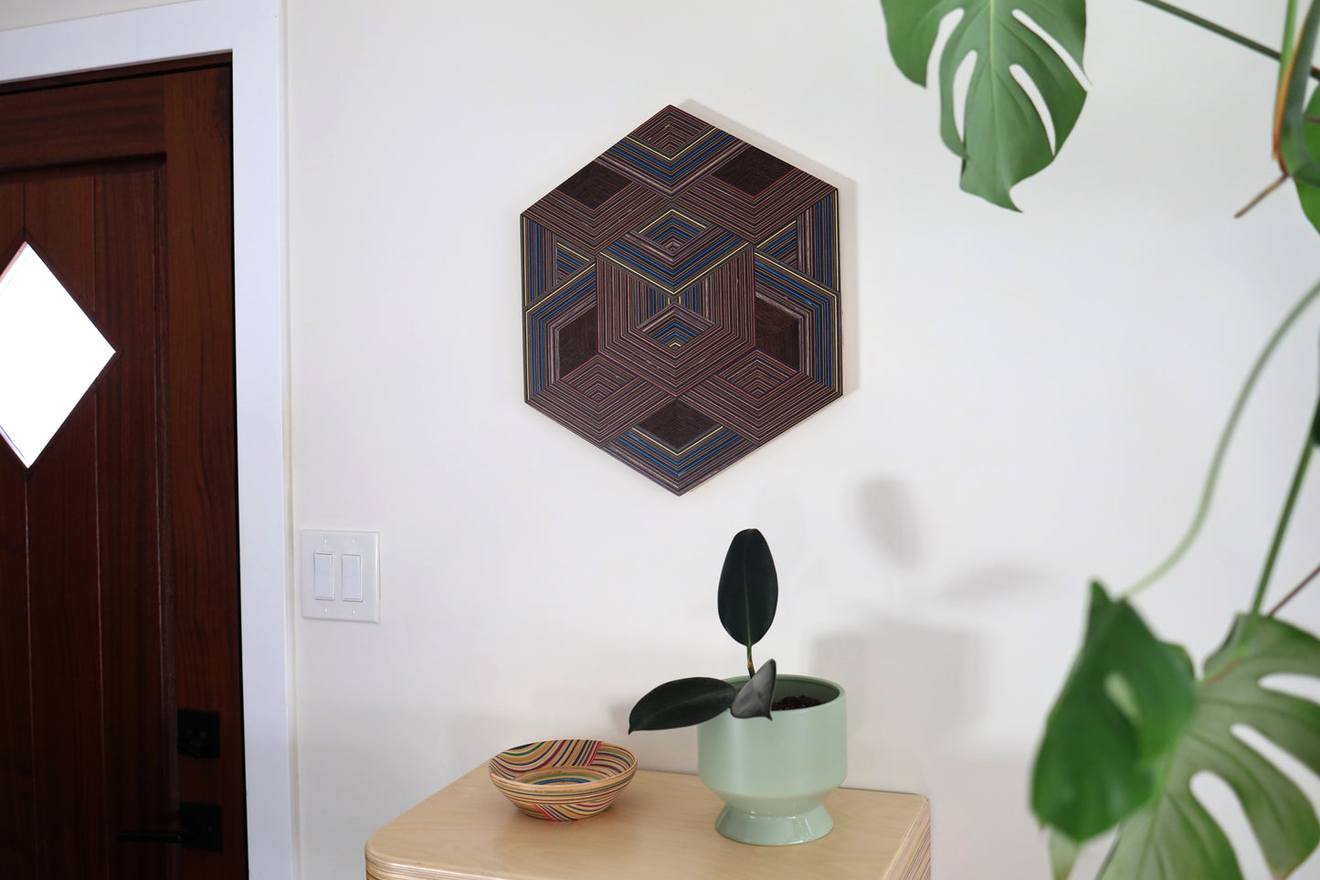 ‘WEAVE’ HEXAGON WALL ART